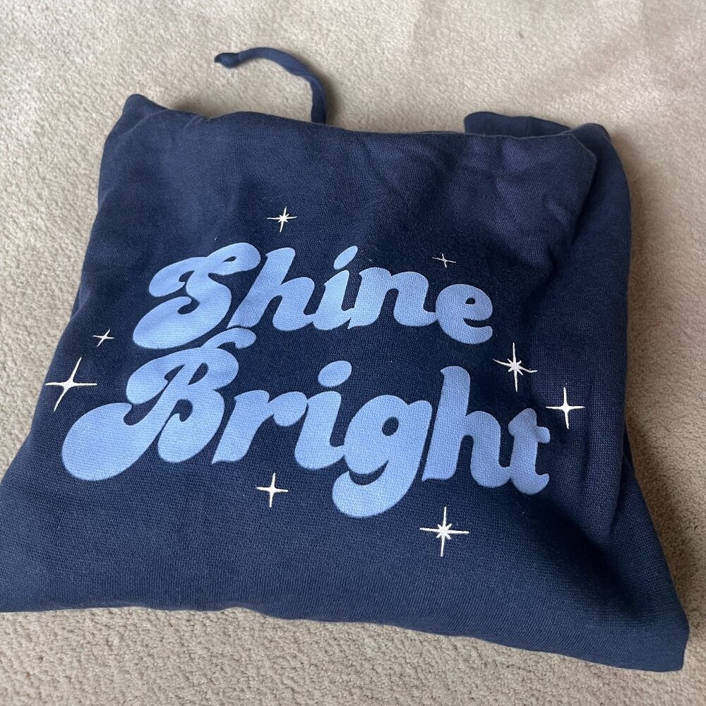 NWT SubUrban Riot "Shine Bright" blue hoodie